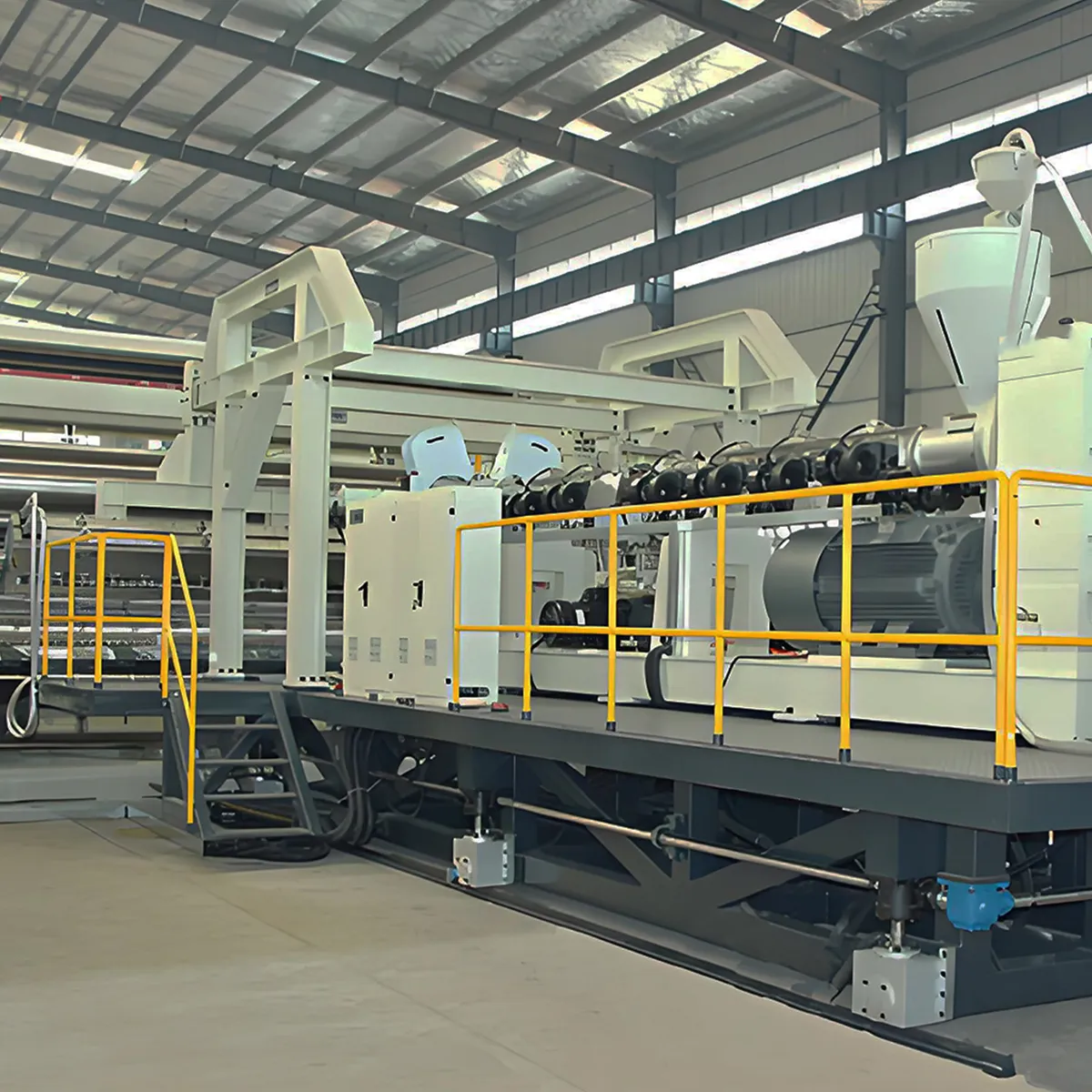 Линия экструзии геосот из ПНД.6